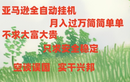 亚马逊全自动浏览挂机，，收益稳定且前景广阔-搞钱利器