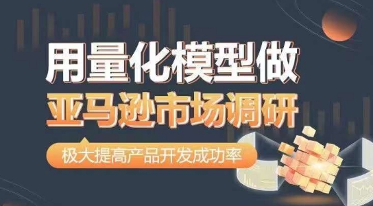用量化模型做亚马逊市场调研，从数据出发，更高效更准确做判断，极大提高产品开发成功率-搞钱利器