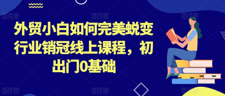 外贸小白如何完美蜕变行业销冠线上课程，初出门0基础-搞钱利器