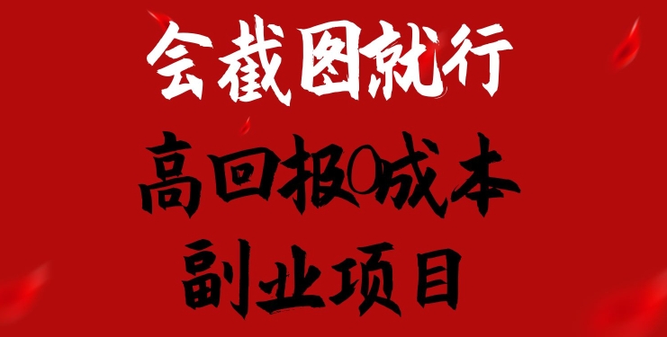会截图就行，高回报0成本副业项目，卖离婚模板一天1.5k+【揭秘】-搞钱利器
