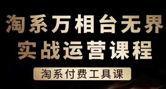 淘系万相台无界实战运营课，淘系付费工具课-搞钱利器