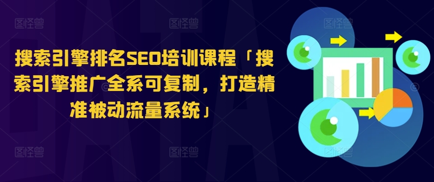 搜索引擎排名SEO培训课程「搜索引擎推广全系可复制，打造精准被动流量系统」-搞钱利器