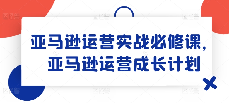 亚马逊运营实战必修课，亚马逊运营成长计划-搞钱利器