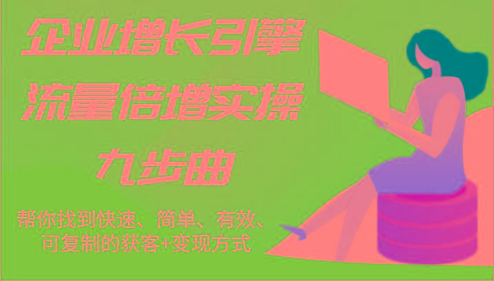 企业增长引擎流量倍增实操九步曲，帮你找到快速、简单、有效、可复制的获客+变现方式-搞钱利器