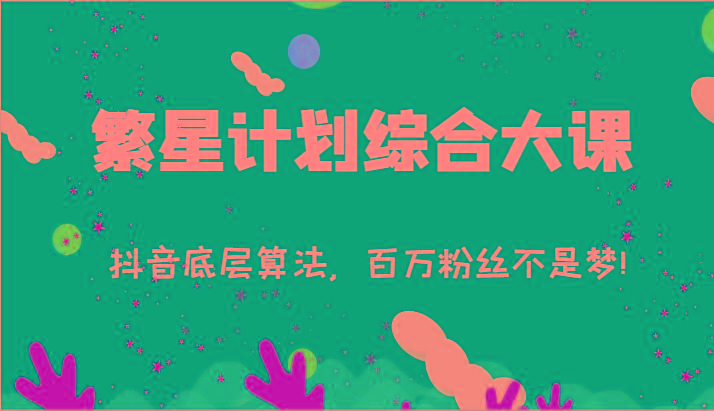 2024繁星计划综合大课：抖音底层算法，百万粉丝不是梦!(77节)-搞钱利器