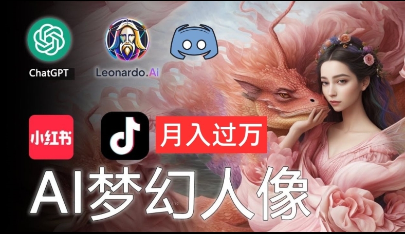 AI摄影梦幻人像：零基础也能月入过万的秘密【揭秘】-搞钱利器