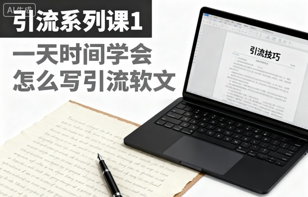 引流系列课1，一天时间学会怎么写引流软文-搞钱利器