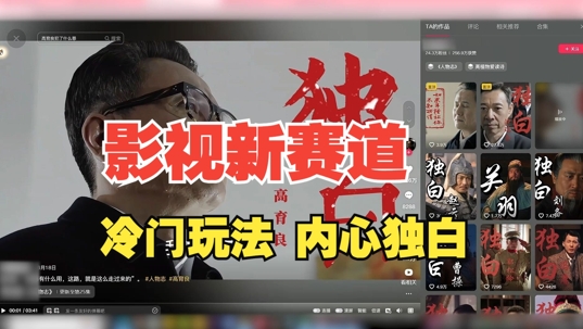 最新影视解说玩法，人物独白，30天涨粉24万+，全流程拆解【揭秘】-搞钱利器