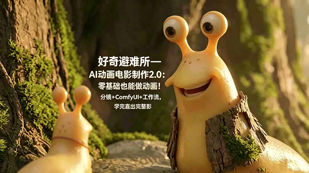 好奇避难所—AI动画电影制作2.0：零基础也能做动画！分镜+ComfyUI+工作流，学完直出完整影片-搞钱利器