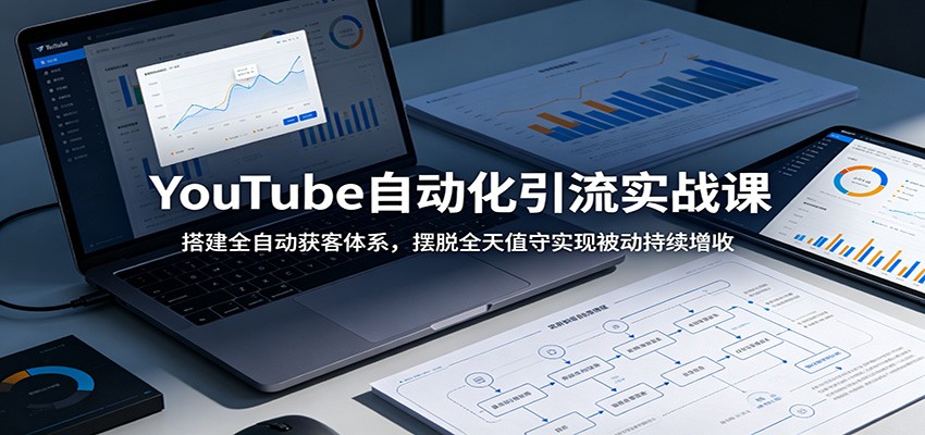 YouTube自动化引流实战课：搭建全自动获客体系，摆脱全天值守实现被动持续增收-搞钱利器