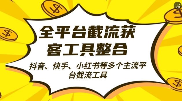 全平台截流获客工县整合全自动引流，日引2000+精准客户【揭秘】-搞钱利器