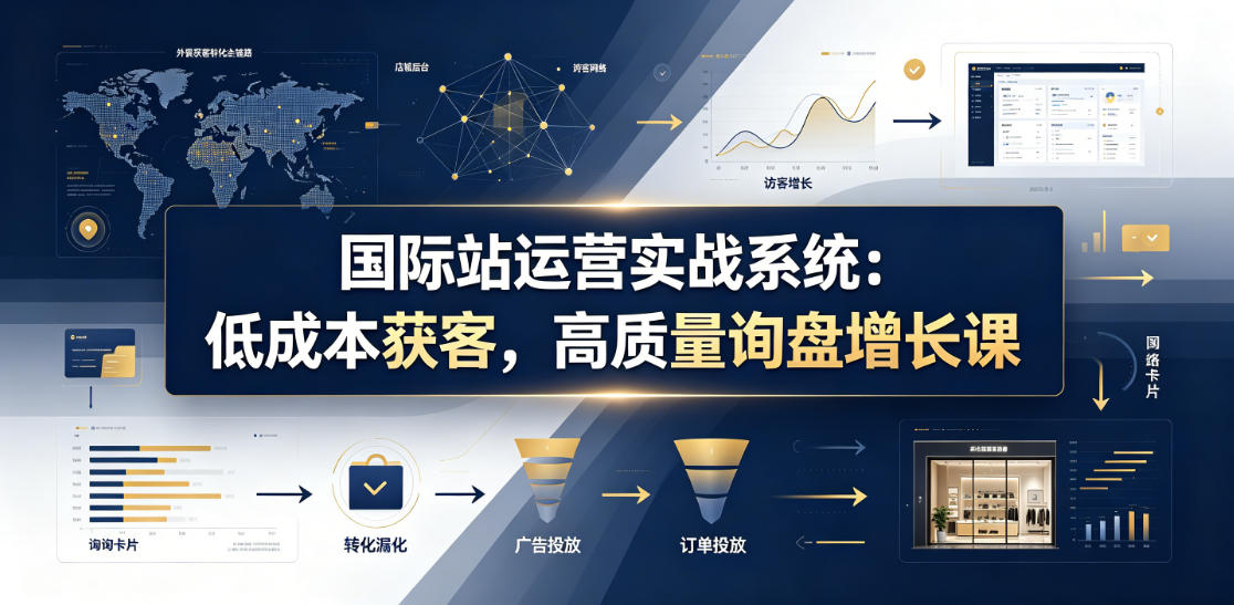 国际站运营实战系统：低成本获客，高质量询盘增长课(更新26年)-搞钱利器