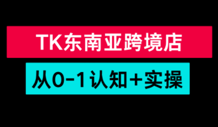 TikTok东南亚跨境从0-1认知实操课-搞钱利器