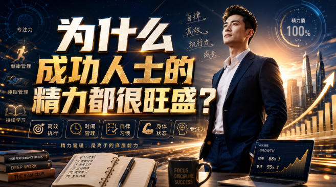 付费文章：为什么成功人士的精力都很旺盛？-搞钱利器