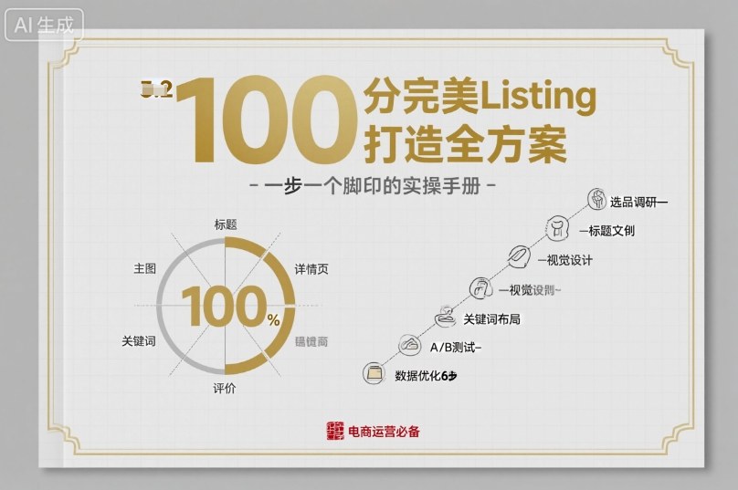 100分完美Listing打造全方案，想要完美listing必须是需要一步一个脚印的-搞钱利器