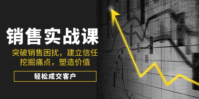 销售实战课，突破销售困扰，建立信任，挖掘痛点，塑造价值，轻松成交客户-搞钱利器