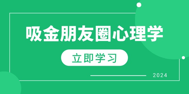 朋友圈吸金心理学：揭秘心理学原理，增加业绩，打造个人IP与行业权威-搞钱利器