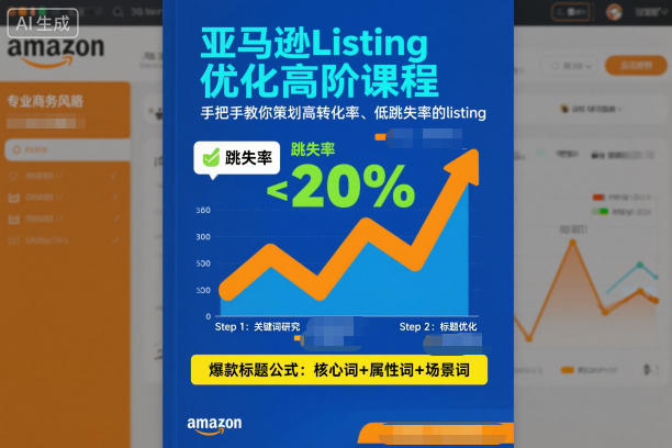 亚马逊Listing优化高阶课程，手把手教你策划高转化率、低跳失率的listing-搞钱利器