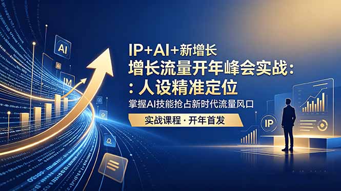 IP+AI+新增长 流量开年 峰会实战：人设精准定位 掌握AI技能抢占新时代流量风口-搞钱利器