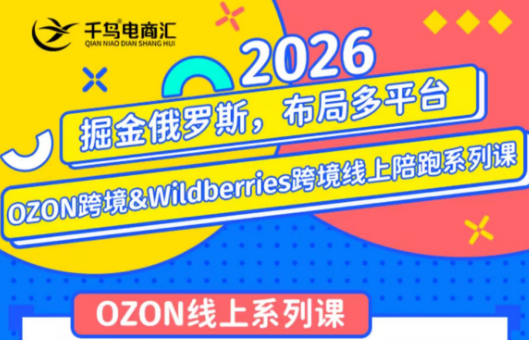 千鸟跨境·26年OZON&wildberries跨境店线上陪跑训练营(更新)-搞钱利器