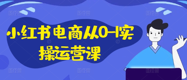 小红书电商从0-1实操运营课，小红书手机实操小红书/IP和私域课/小红书电商电脑实操板块等-搞钱利器