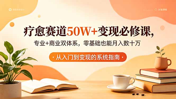 疗愈赛道50W+变现必修课，专业+商业双体系，零基础也能月入数十万-搞钱利器