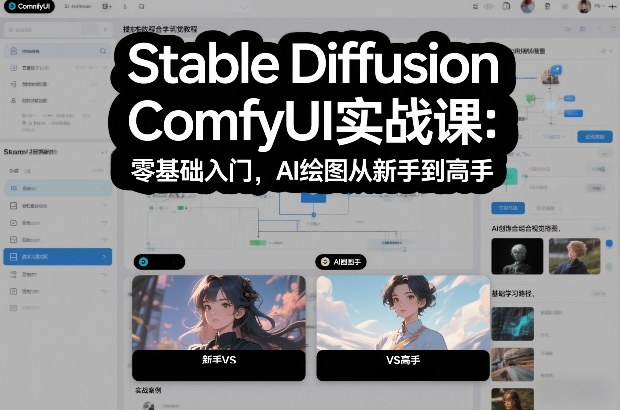 Stable Diffusion ComfyUI实战课：零基础入门，AI绘图从新手到高手-搞钱利器