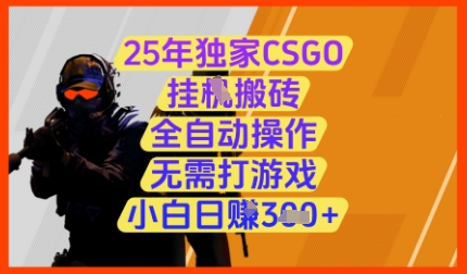 25年独家CSGO挂G搬砖，全自动操作，无需打游戏，小白日入3张+【揭秘】-搞钱利器