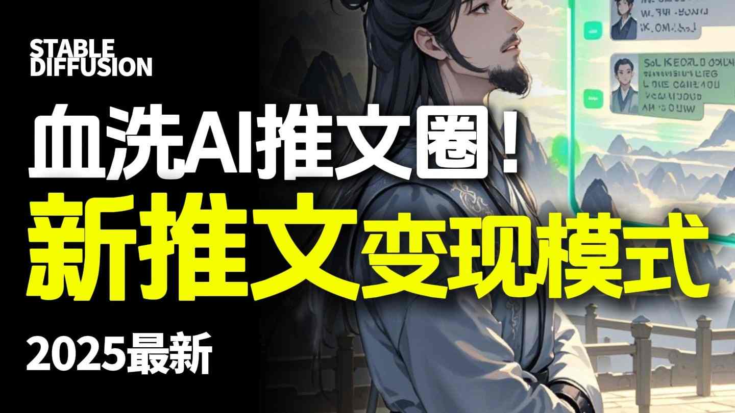 最新AI动态电影漫画小说推文，全流程实操教学，小白也能月入1W+-搞钱利器