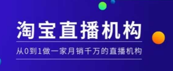 淘宝直播运营实操课【MCN机构】，从0到1做一家月销千万的直播机构-搞钱利器