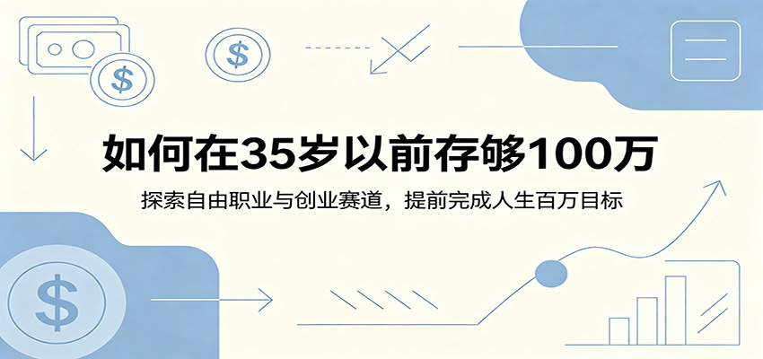 如何在35岁以前存够100万：探索自由职业与创业赛道，提前完成人生百万目标-搞钱利器