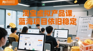 淘宝虚拟产品课，蓝海项目依旧稳定-搞钱利器