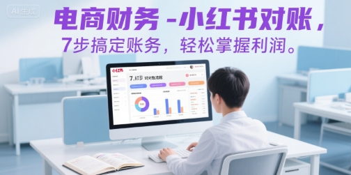 电商财务-小红书对账，7步搞定账务，轻松掌握利润-搞钱利器