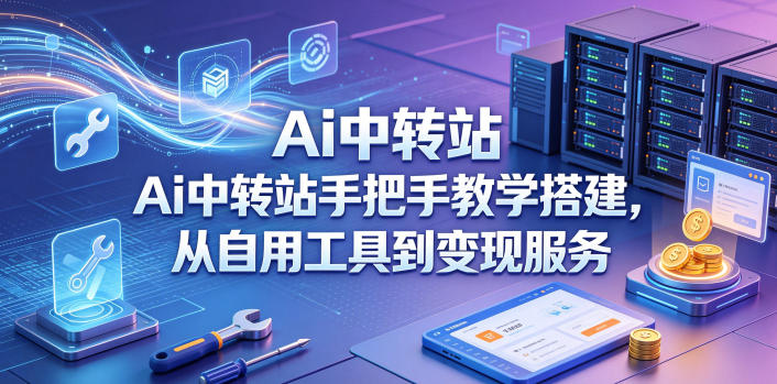 Ai中转站手把手教学搭建，从自用工具到变现服务-搞钱利器