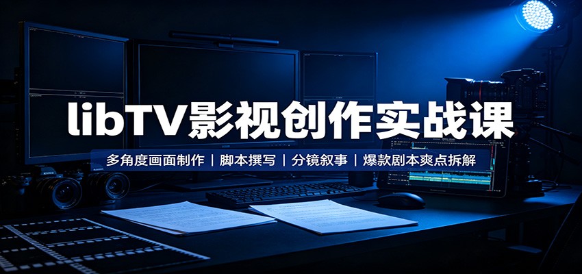 libTV影视创作实战课：多角度画面制作，脚本撰写，分镜叙事，爆款剧本爽点拆解-搞钱利器