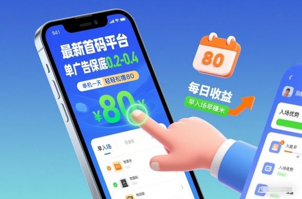 最新首码平台，单广告保底0.2-0.4，单机一天轻松撸80，早入场早賺米【揭秘】-搞钱利器