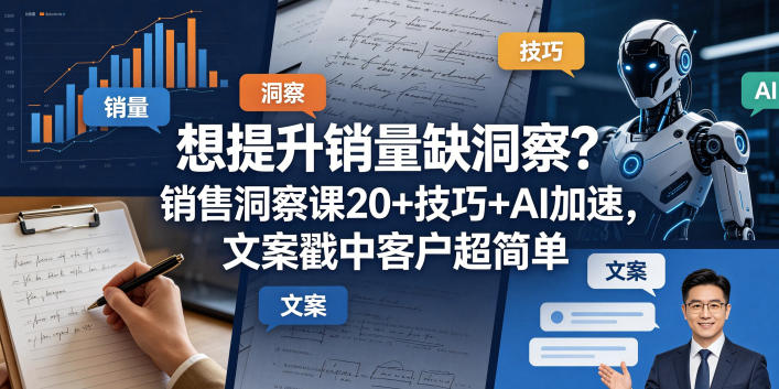想提升销量缺洞察？销售洞察课20+技巧+AI加速，文案戳中客户超简单【原创双语字幕】-搞钱利器