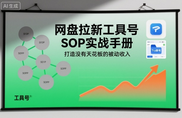 网盘拉新工具号SOP实战手册,打造没有天花板的被动收入-搞钱利器