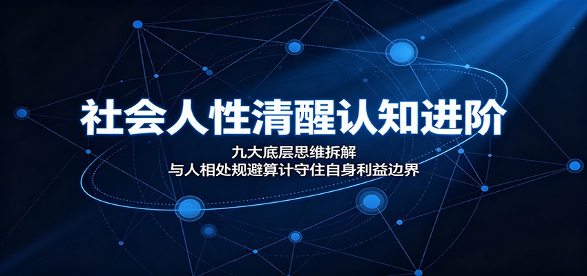 社会人性清醒认知进阶：九大底层思维拆解，与人相处规避算计守住自身利益边界-搞钱利器