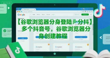 谷歌浏览器分身登陆多个抖音号，谷歌浏览器分身创建教程-搞钱利器