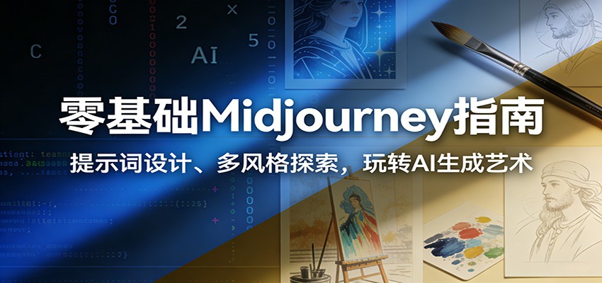 零基础Midjourney指南：提示词设计、多风格探索，玩转AI生成艺术-搞钱利器