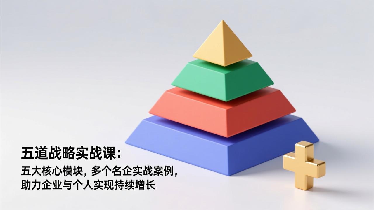 五道战略实战课：五大核心模块，多个名企实战案例，助力企业与个人实现持续增长-搞钱利器