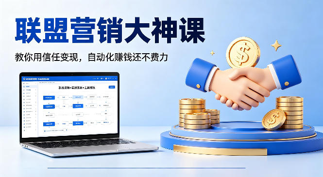 联盟营销大神课，教你用信任变现，自动化賺钱还不费力【原创双语字幕】-搞钱利器