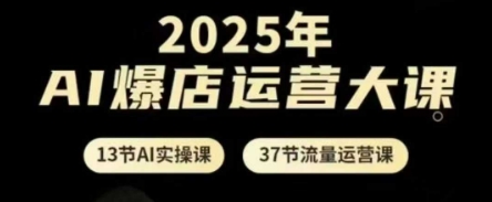 2025年AI爆店运营大课，13节AI实操课+37节流量运营课-搞钱利器