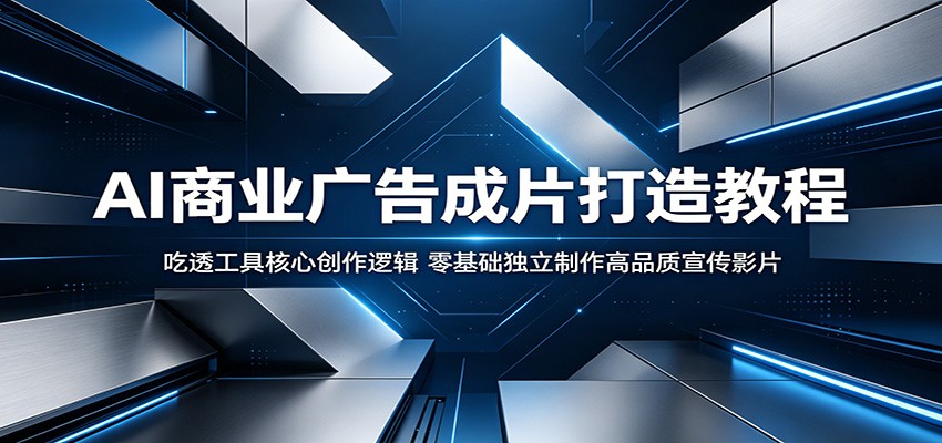 AI商业广告成片打造教程：吃透工具核心创作逻辑，零基础独立制作高品质宣传影片-搞钱利器