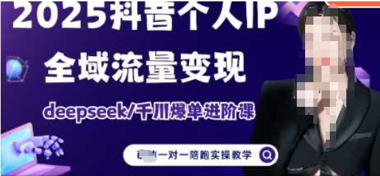 2025个人IP短视频带货(进阶版)全域流量变现，deepseek千川爆单进阶课-搞钱利器