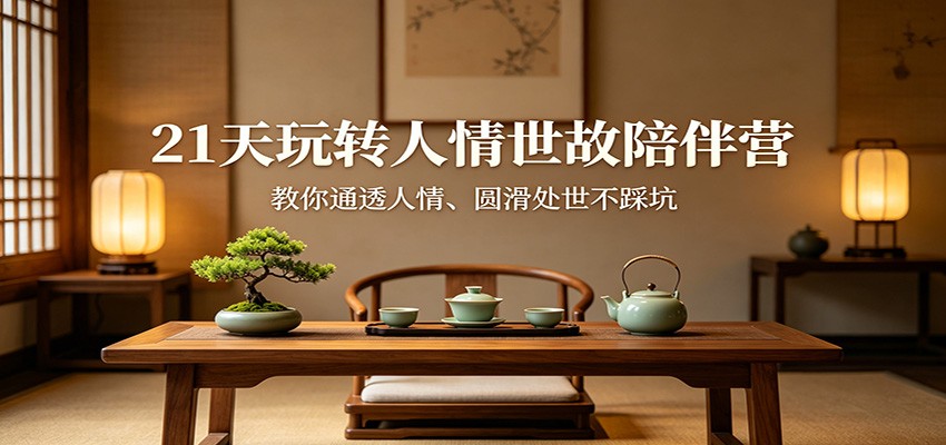 21天玩转人情世故陪伴营：教你通透人情、圆滑处世不踩坑-搞钱利器