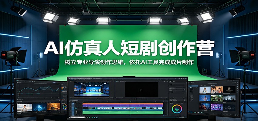 AI仿真人短剧创作营:树立专业导演创作思维,依托AI工具完成成片制作-搞钱利器
