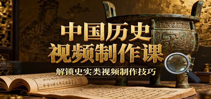 中国历史视频制作课:疆域地图集+参考文案+练习素材,解锁史实类视频制作技巧-搞钱利器