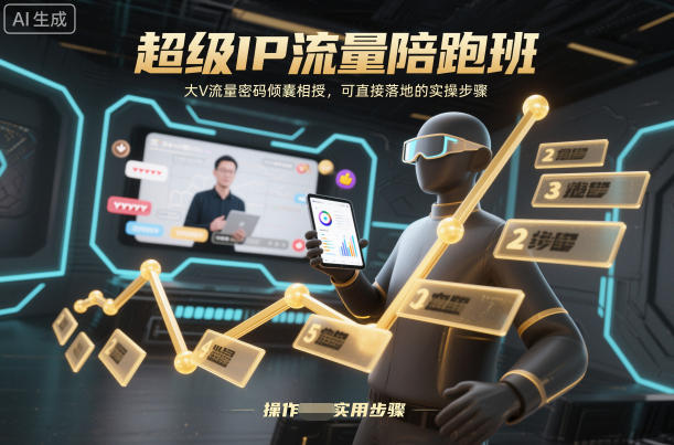 超级IP流量陪跑班,大V流量密码倾囊相授,可直接落地的实操步骤-搞钱利器